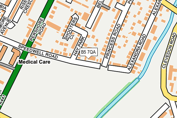 B5 7QA map - OS OpenMap – Local (Ordnance Survey)