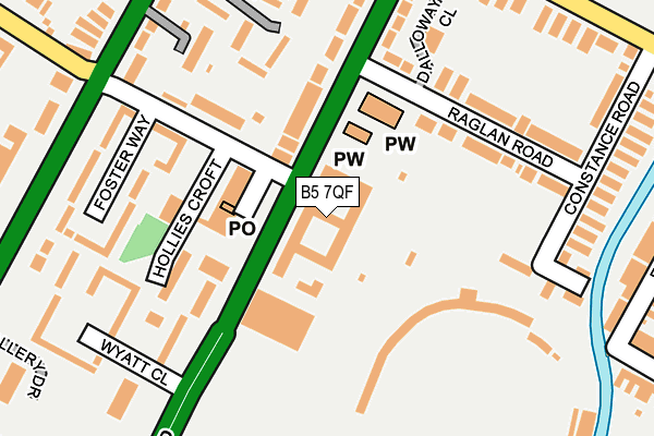 B5 7QF map - OS OpenMap – Local (Ordnance Survey)