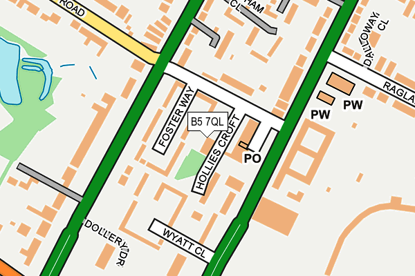 B5 7QL map - OS OpenMap – Local (Ordnance Survey)