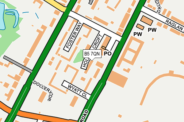 B5 7QN map - OS OpenMap – Local (Ordnance Survey)