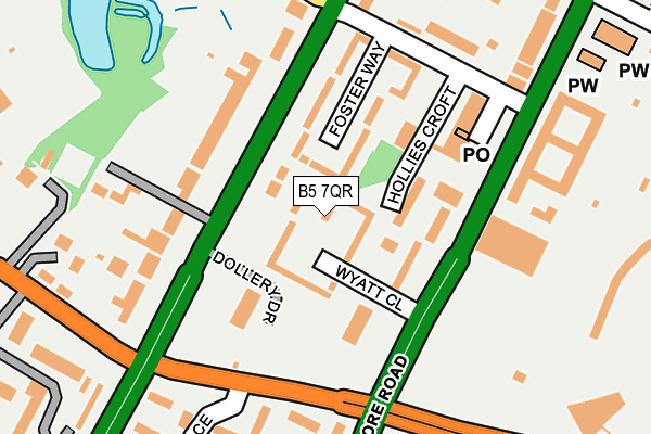 B5 7QR map - OS OpenMap – Local (Ordnance Survey)