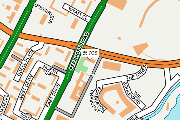 B5 7QS map - OS OpenMap – Local (Ordnance Survey)