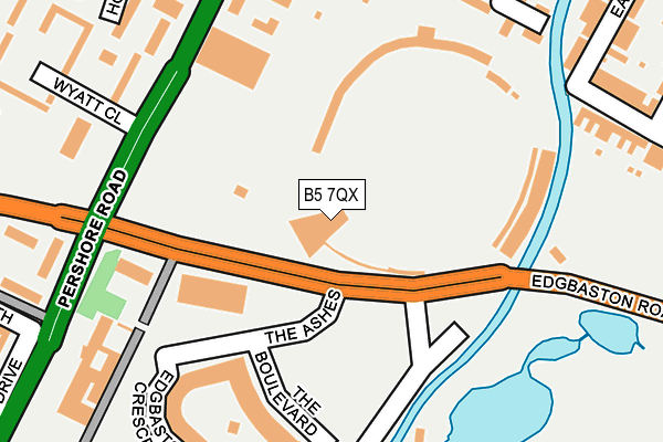 B5 7QX map - OS OpenMap – Local (Ordnance Survey)