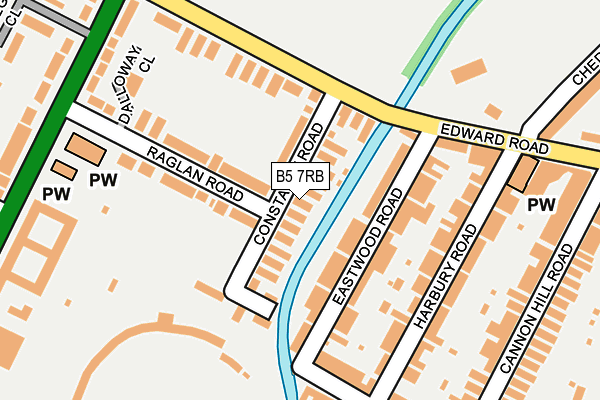 B5 7RB map - OS OpenMap – Local (Ordnance Survey)