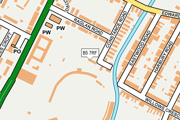 B5 7RF map - OS OpenMap – Local (Ordnance Survey)
