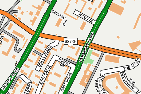 B5 7RH map - OS OpenMap – Local (Ordnance Survey)