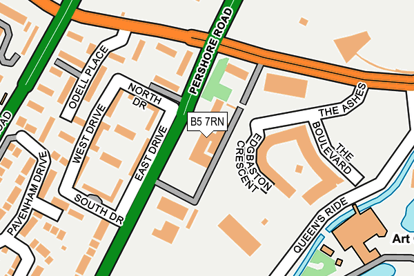 B5 7RN map - OS OpenMap – Local (Ordnance Survey)