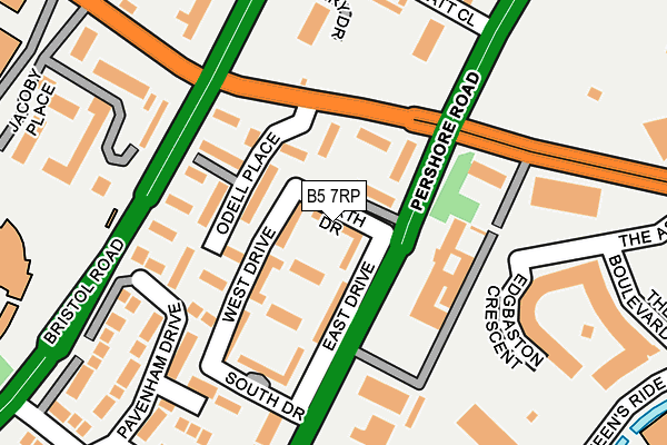 B5 7RP map - OS OpenMap – Local (Ordnance Survey)