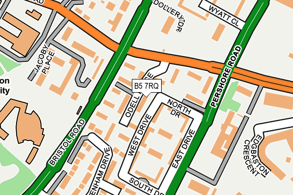 B5 7RQ map - OS OpenMap – Local (Ordnance Survey)