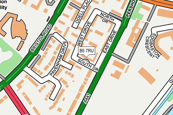 B5 7RU map - OS OpenMap – Local (Ordnance Survey)