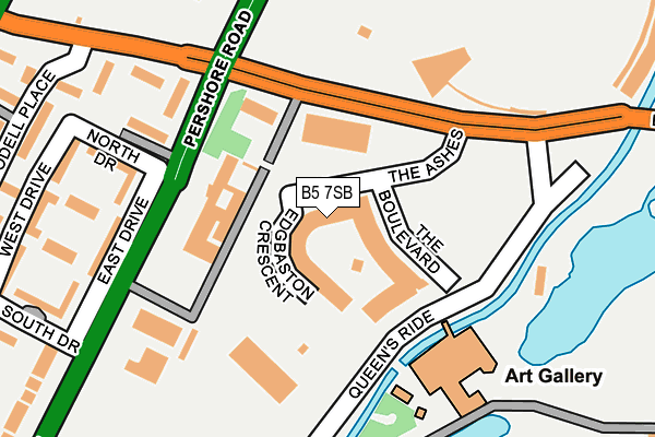 B5 7SB map - OS OpenMap – Local (Ordnance Survey)