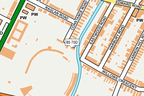 B5 7SD map - OS OpenMap – Local (Ordnance Survey)