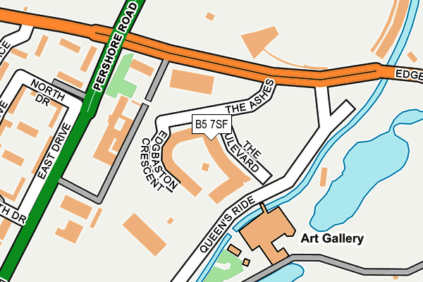 B5 7SF map - OS OpenMap – Local (Ordnance Survey)