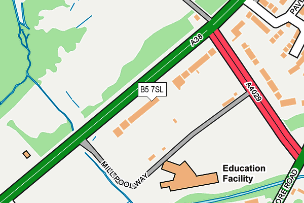 B5 7SL map - OS OpenMap – Local (Ordnance Survey)