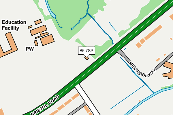 B5 7SP map - OS OpenMap – Local (Ordnance Survey)