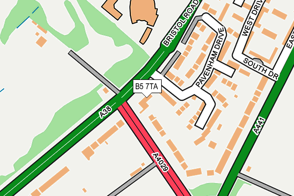 B5 7TA map - OS OpenMap – Local (Ordnance Survey)