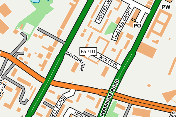 B5 7TD map - OS OpenMap – Local (Ordnance Survey)