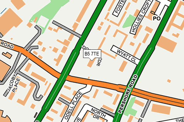 B5 7TE map - OS OpenMap – Local (Ordnance Survey)