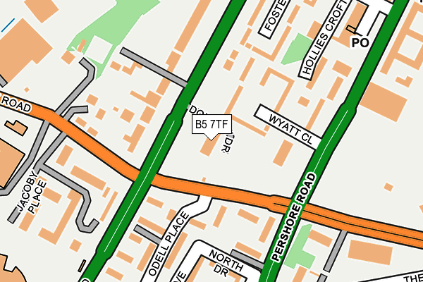 B5 7TF map - OS OpenMap – Local (Ordnance Survey)