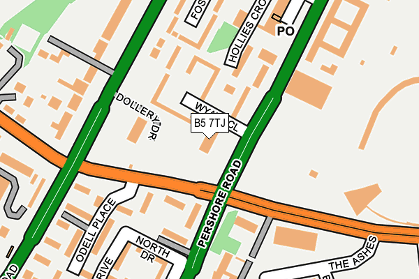 B5 7TJ map - OS OpenMap – Local (Ordnance Survey)