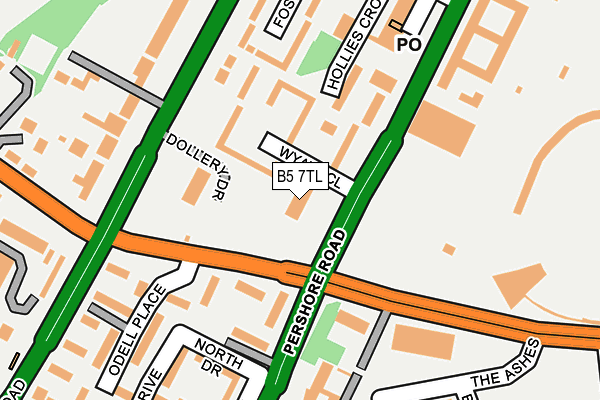 B5 7TL map - OS OpenMap – Local (Ordnance Survey)