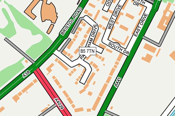 B5 7TN map - OS OpenMap – Local (Ordnance Survey)