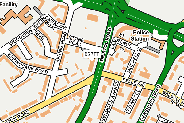 B5 7TT map - OS OpenMap – Local (Ordnance Survey)