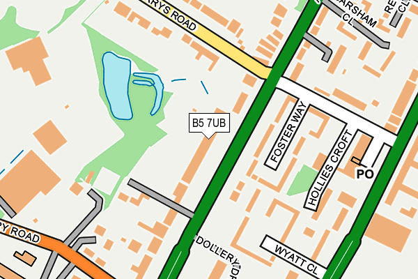 B5 7UB map - OS OpenMap – Local (Ordnance Survey)