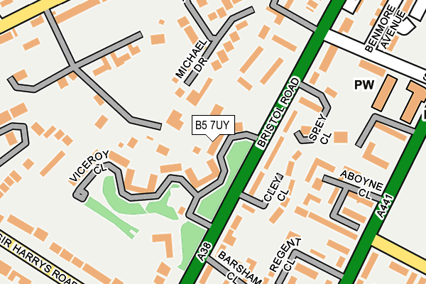 B5 7UY map - OS OpenMap – Local (Ordnance Survey)