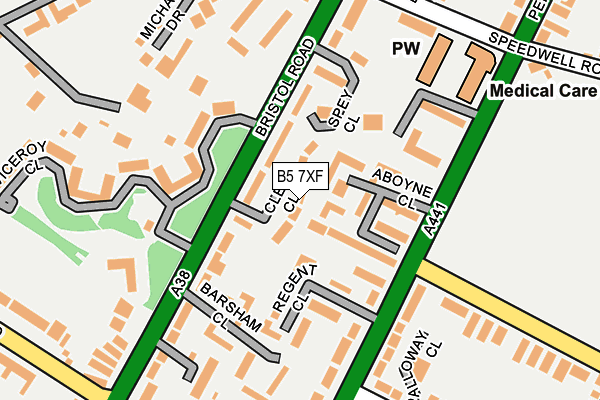 B5 7XF map - OS OpenMap – Local (Ordnance Survey)