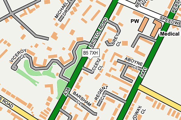 B5 7XH map - OS OpenMap – Local (Ordnance Survey)