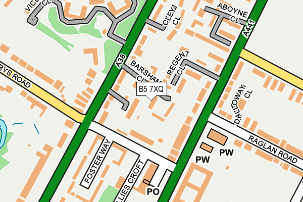 B5 7XQ map - OS OpenMap – Local (Ordnance Survey)