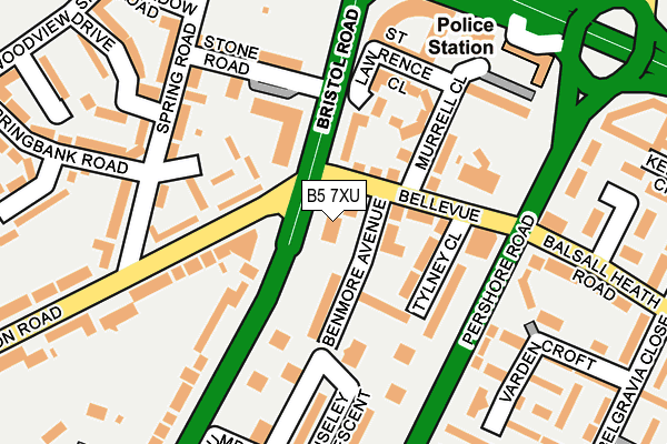 B5 7XU map - OS OpenMap – Local (Ordnance Survey)