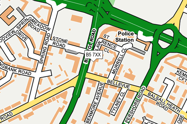 B5 7XX map - OS OpenMap – Local (Ordnance Survey)