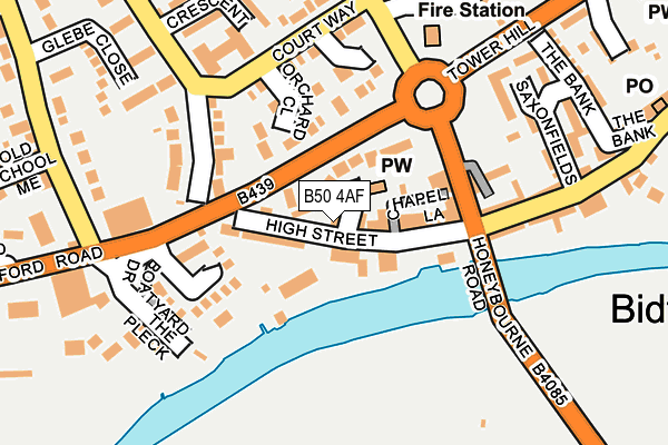 B50 4AF map - OS OpenMap – Local (Ordnance Survey)