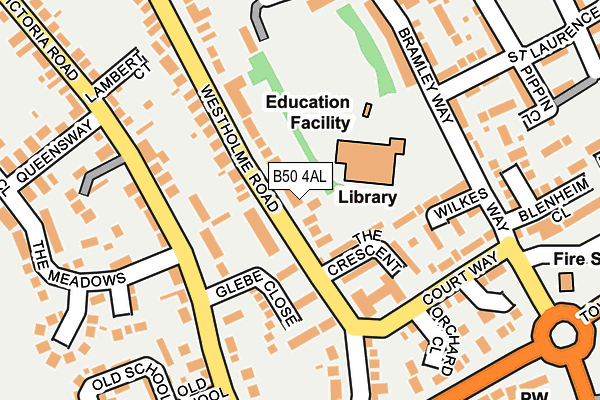 B50 4AL map - OS OpenMap – Local (Ordnance Survey)