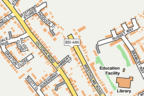 B50 4AN map - OS OpenMap – Local (Ordnance Survey)