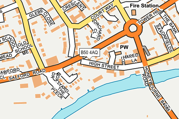 B50 4AQ map - OS OpenMap – Local (Ordnance Survey)