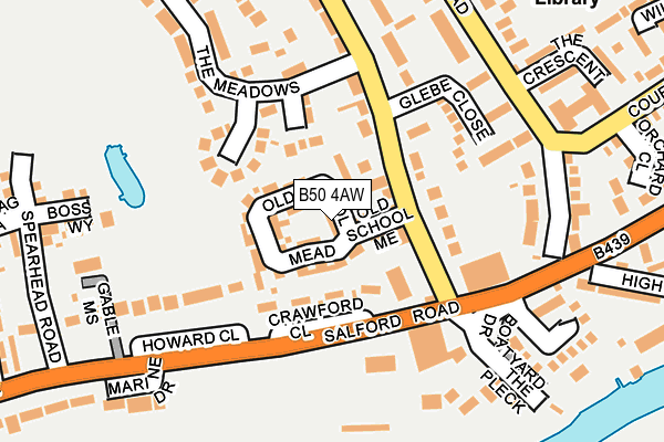 B50 4AW map - OS OpenMap – Local (Ordnance Survey)