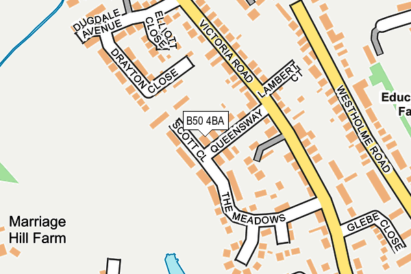 B50 4BA map - OS OpenMap – Local (Ordnance Survey)