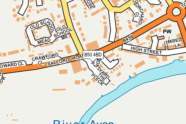 B50 4BD map - OS OpenMap – Local (Ordnance Survey)