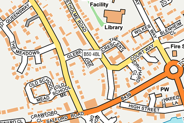 B50 4BL map - OS OpenMap – Local (Ordnance Survey)