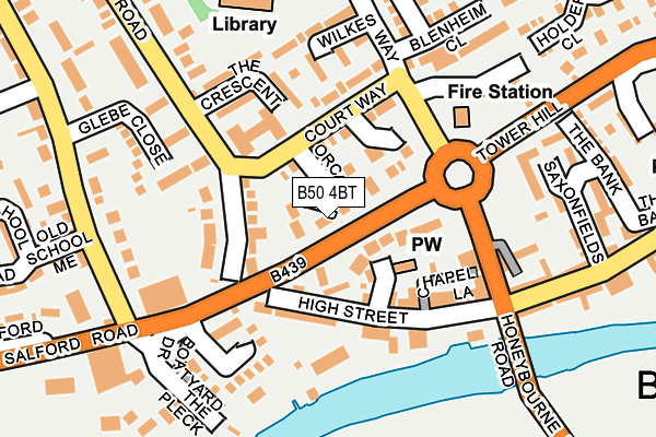 B50 4BT map - OS OpenMap – Local (Ordnance Survey)