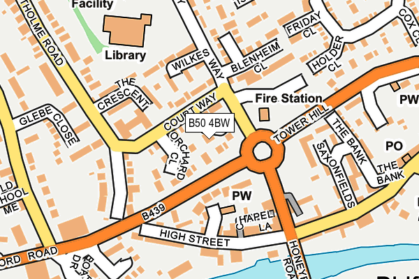 B50 4BW map - OS OpenMap – Local (Ordnance Survey)