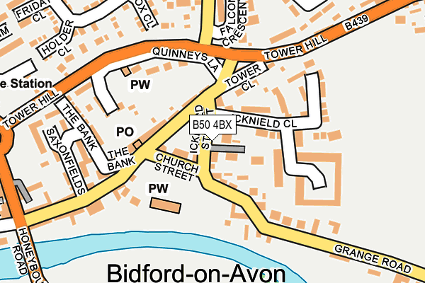 B50 4BX map - OS OpenMap – Local (Ordnance Survey)