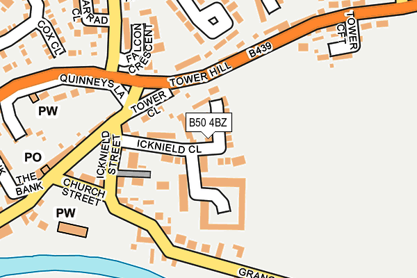 B50 4BZ map - OS OpenMap – Local (Ordnance Survey)