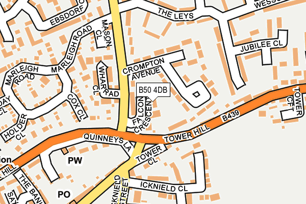B50 4DB map - OS OpenMap – Local (Ordnance Survey)