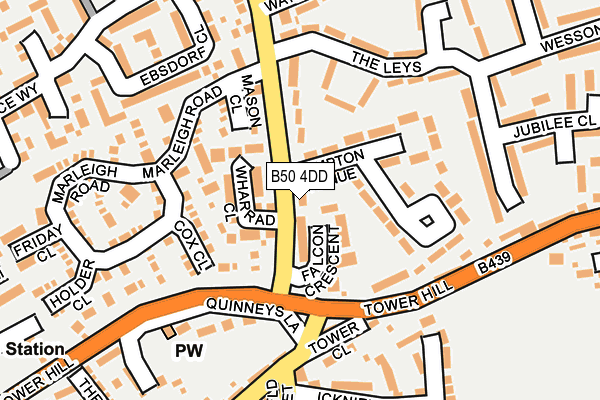 B50 4DD map - OS OpenMap – Local (Ordnance Survey)