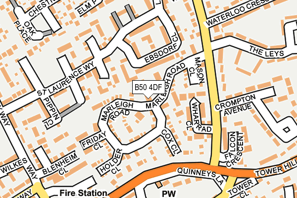 B50 4DF map - OS OpenMap – Local (Ordnance Survey)