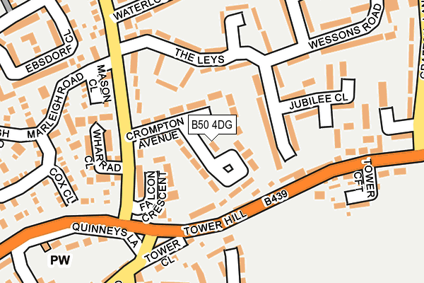 B50 4DG map - OS OpenMap – Local (Ordnance Survey)